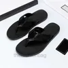 LuxurySlippers Fashion Black Soft Leather Sandals Mules Bees Summers Slide Slippery Flat Chain Wide T-bar Casual Beach Slip