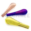 Rainbow Cigarette Tobacco Pipes Metal Magne Zinc Alloy Magnetic diameter Hand Spoon Pipe Glass Pipe with Gift Box