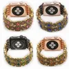 Cinturini per bracciale elasticizzato in agata naturale per cinturino Apple Watch Ultra 49mm 41mm 45mm 38mm 40mm 42/44mm Gioielleria moda donna Gem Perline Polso iWatch Series 8 7 6 SE 5 4 3 2