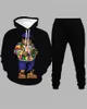 Tracksuits Hood's Hoodie Suit voor heren Mode Mode 2023 Leer- en herfstmerk Casual sportkleding Sport Tweedelige 3D-broek Men '