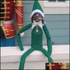 Decorative Objects Figurines Snoop On A Stoop Christmas Elf Doll Spy Bent Toys Festival Party Decor Home Resin Ornaments Figurines Dhmp0
