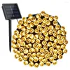 Saiten 7/12/22/32/52M Solar Led String Licht Weihnachten Garten Hochzeit Party Fee lichter Urlaub Im Freien Wasserdichte Schwarz Draht Girlande