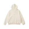 22FW USA Flocked Double Zipper Hoodie Oversize Осень Зима Коралл Мужчины Женщины Скейтборд Теплый толстый флис Уличная одежда Пуловер Толстовка с капюшоном Бутики