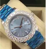 Luxury Men's Watches Bigger Diamond Bezel 228238 18K Yellow Gold Dial 43mm rostfritt stål Mekanisk automatisk mode Wrist3204