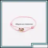 Bracelets à breloques Bracelets à breloques Bijoux en acier inoxydable 316L Trinité Anneau Chaîne Bracelet Trois Anneaux Dragonne Couple Pour Femmes An Otwfz