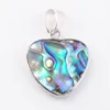 Natural Abalone Shell Heart Pendants Shape Pendulum Pendant For Necklace Fashion Popular Jewelry N3652