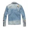 Spring autumn jacket famous hot denim jackets Fashion Jeans Coat Loose Long Sleeve Jackets hip hop tops clothing long sleeve hoodie size m-4xl black blue