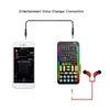 Cambiadores de voz Mini cambiador de efectos de audio portátil Compatible con Bluetooth Sonido en vivo Teléfono PC Tableta Dispositivo de altavoz 8 cambios karaoke 221101
