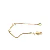 Pulseras de diseño Cadenas de joyería de moda para mujer Letras chapadas en oro de lujo Colgante Banda clásica Pulsera Brazalete Joyas Chai2886