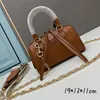 Embossed Pillow Bag Large Capacity Handbag Shoulder Bags Classic Letter Genuine Leather Gold Buckle Removable Metal Chains And Embroidered Shoulder Straps