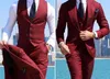 Herenpakken blazers stijlvolle bruiloft smoking suit slanke fit bruidegom voor mannen 3 stuks bruidegomsman man goedkoop formeel business jacketvestpantsc5zp