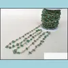 Chaînes Naturel Vert Pierre Cristal Chips Bijoux Trouver Collier Chaînes Or Couleur DIY Bracelet Faisant Lz25 Drop Livraison 2022 Findin Dhmyw