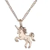 Colliers licorne de dessin animé pour femmes, pendentif, bijoux à la mode, cadeau de noël, RRA406