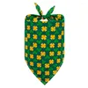 Собачья одежда Bandana St. Patrick's Small Cat Puppy Bandanas Scarf Polyester Dogs Bibs Summer Pets Accessories