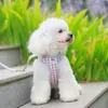 Dog Collars Pet Chest Harness Vest-style Lattice Breathable Leash Small Teddy Walking Rope And Collar Set