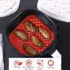 Tovagliette Utensili da cucina Antiaderente per uso alimentare Riutilizzabili Fodera per friggitrice ad aria Tappetino in silicone Quadrato Rotondo