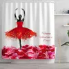 Toiletzitters Covers Valentijnsdag Girl Digitale print Home Decor Badkamer Cover Sets Waterdichte douchegordijn Matten Tapijt Tapijten Pakken