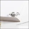 Кластерные кольца кластерные кольца винтажное кольцо любовного узла для женщин для женщин Аутентичное 925 стерлинговые стер регулируемые прекрасные свадебные украшения dhs3k