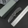 R1103 Coltello pieghevole Flipper 8Cr13Mov Stone Wash Tanto Point Lama Manico in acciaio Cuscinetto a sfere Coltelli tascabili EDC aperti rapidamente