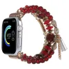 Sieraden kralenriem voor Apple Watch Ultra 49mm 8 7 45mm 41 mm 6 5 4 SE 44 mm 40 mm dames Smart Watch Polsband Iwatch Series 3 42 mm 38 mm Band