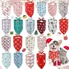 Andra hundförsörjningar 20 Pack Christmas Dog Bandana Snowman Snowflake Elk Plaid Pets Scarf Triangle Bibbs Nyår Bandanas för Small Me DH1WC