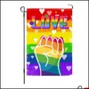 Banner flaggor 30x45 cm Rainbow Flags Holiday Banners LGBT Gay Garden Decorations Pride Drop Delivery 2021 Hem Festive Party Supplies DHRR7