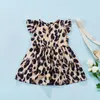 Vestidos garotas meninas bebês garotas de verão roupa de outono vestido de leopardo de vestido de leopardo