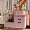 Storage Boxes Makeup Organizer Large Capacity Box Dustproof Portable Desktop Dressing Table To Organize Skin Care Products Rack