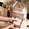 Opbergdozen Make -updoos Organisator Large capaciteit Cosmetische houder Krandtafel Container Zondboek Case