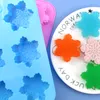 Christmas Snowflakes Silicone Mold DIY Muffin Chocolate Cupcake Cookies Cake Handmade Soap Mould Kitchen Baking Tools MJ1004