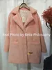 Luxurybella Kobiety norka Faux Solid Few Down Down Winter Warm Free Fur Lady Płaszcz Casual Kurtka