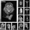 Animal Canvas Painting Wall Art Lion Elephant Horse Posters en prints Wandfoto's voor woonkamer decoratie Home Decor Frameless
