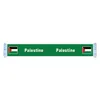 Палестинский флаг шарф заводской заводский поставки качество полиэстер мира сатиновые шарф -шарф национальные футбольные игры фанаты шарфы с белым цветом кисточки