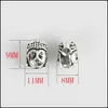 Andere 10 -stcs/tas Antiek goud Sier Owl Lion Boeddha hoofd Spacer kralen Diy armbanden ketting voor sieraden maken Accessoires laten vallen deliv DHH89