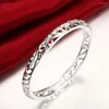 Bangle Silver 925 Banles dla kobiet Znakomita kwiat Bransoletka