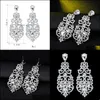 Dangle Lustre Magnifique Lustre De Mariage Longue Boucle D'oreille Pour Les Femmes Couleur Claire Cristal Demoiselle D'honneur Boucles D'oreilles Partie Bijoux Ba Dhnsp