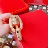 Bracelets de bracelets de luxe Designer pour les femmes Love 18K Rose Gold plaquée Saint-Valentin Full Crystal Panther Charms Bijoux avec boîte BJ7V 29gt