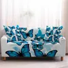 Stol täcker högkvalitativ 3D-fjäril Print Elastic Sofa Cover Section Couch Stretch Armchair Slipcovers 1/2/3/4 Seaters