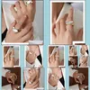 Cluster Rings Cluster Rings Titanium With 18K Gold Natural Shell Ring Women Stainess Steel Jewelry Party T Show Gown Runway Rare K2262