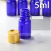 5ml Mini Empty Glass Dropper Bottles blue glass essential Oil Bottle With Glass pipe