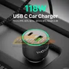 CC220 USB C CAR Зарядное устройство 118W QC5 PD 100W PPS 45W 30W QC3.0 18W для Xiaomi Lenovo Type-C ноутбук MacBook iPhone 13 Samsung S21