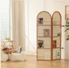 Ekrany winorośli Dekoracja Tło Vintage Literatury Cherry Wood Partition Small House Mobile Magazine Shershelf