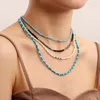 Moda de gargantilha Biço de sementes simples colar de fita Mulheres Multi-camadas de colarinho Charme artesanal bohemia Collier Femme Jóias