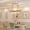 Chandeliers Antique Chandelier Lamp Bronze L100cm Crystal Pendant Lustre Light Fixture Villa Cristal Lighting