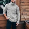 Men's Hoodies 2022 Autumn And Winter High-neck Diamond Twisted Coarse Wool Knitted Sweater Men