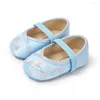 Pierwsze spacerowiczów kwiatowe hafty narodzone buty dziecięce trampki jesień dziewczyna Prewalker 0-18m Anti-Slip Toddler