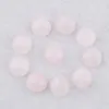 Pierres précieuses naturelles en vrac Bijoux Rose Quartzs Cabochons ronds à dos plat Fit 12mm Cameo Base Bouton Perles U3262