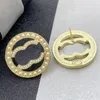 Moda kolczyki stadninowe duże koło kolczyki wysokiej jakości kobiety Perl Studs Golden Ear Stud Luksusowe kolczyki z listami