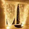 Strings gordijn 3 2,5 m 240led touw licht licht sprookje ijia buitslid led voor raam bruiloft huismas decoratie verlichting