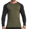 Herrpolos europeiska och amerikanska fitnesskl￤der Men High Spring Fast Dry T-shirt utomhustr￤ning som k￶r l￥ng￤rmad sportkl￤der